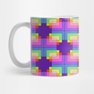 Retro Geometric Prismatic Rainbow Mug